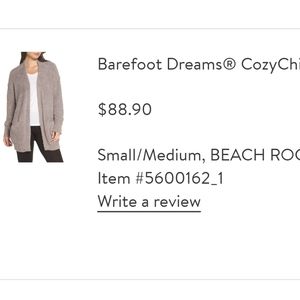 Barefoot dreams cardigan